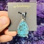 Natural Turquoise Pendant - Teardrop Pear Sterling Silver