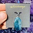 Blue Apatite Pendants - Oval Bezel Set - Sterling Silver