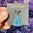 Blue Apatite Pendants - Teardrop Pear Bezel Set - Sterling Silver