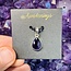 Amethyst Pendant - Teardrop Pear Sterling Silver