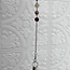 Shungite with Clear Quartz Point Pendulum on Silver Chain with Chakra Beads