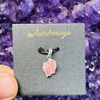 Pezzottaite Pendants - Rough Raw Natural Sterling Silver - 3.95carats