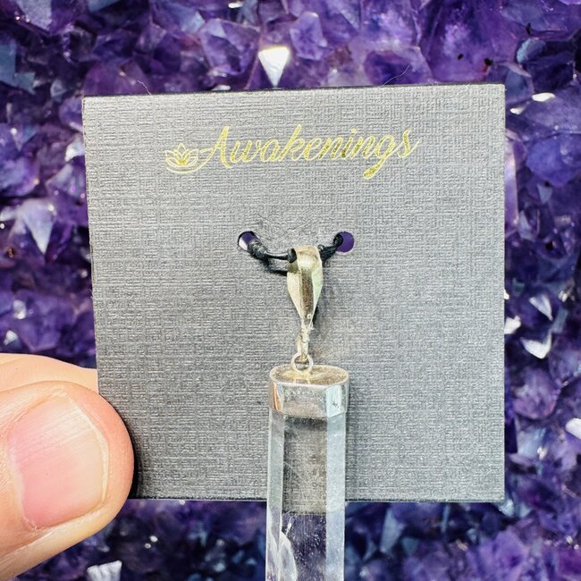 Gold (Golden Rutile Angel Venus Hair) Rutilated Quartz Pendants - Point Silver Capped Sterling Silver