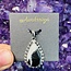 White Buffalo Pendant - Teardrop Pear - Beaded Sterling Silver