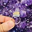 Libyan Tektite Desert Glass (Great Sand Sea Glass Lechatelierite) Rings - Size 10.75 Bezel Set Rough Raw Natural - Sterling Silver