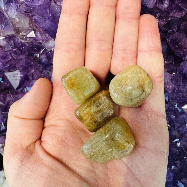 Heliodor (Yellow Golden Beryl) & Aquamarine - Tumbled