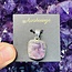 Pink Ruby Red (Rubellite) Tourmaline in Lepidolite (Unicorn Stone) Pendant - Square Bezel Set - Sterling Silver