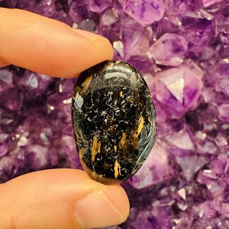 Nuummite (Greenland) Medium - Tumbled