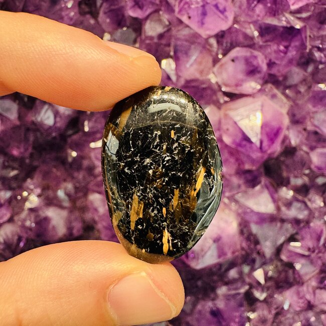 Nuummite (Greenland) Medium - Tumbled
