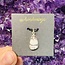 Wild Horse White Turquoise Pendant - #2 'Teardrop Pear' Sterling Silver