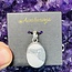 White Howlite (Magnesite) Pendant - Oval Sterling Silver