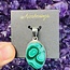 Malachite Pendant - Oval Sterling Silver