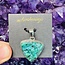 Malachite & Chrysocolla Pendant - Triangle - Sterling Silver