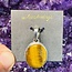 Gold Tigers Eye Oval Pendant Sterling Silver #4