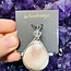 Shiva Eye Pendant & Necklace Handmade Wire Wrapped Teardrop-Sterling Silver Chain 18"