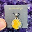 Bumblebee Jasper Pendant - Round - Sterling Silver Bumble Bee