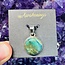 Peruvian Blue Opal (Opalina) Pendant Round Sterling Silver