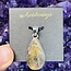 Gold (Golden Rutile Angel Venus Hair) Rutilated Quartz Pendant #2 Teardrop Pear Sterling Silver