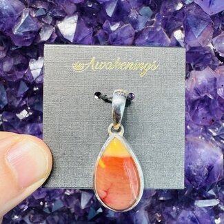 Mookaite (Mookite Mooakite Mook) Jasper Pendant Teardrop Pear Sterling Silver