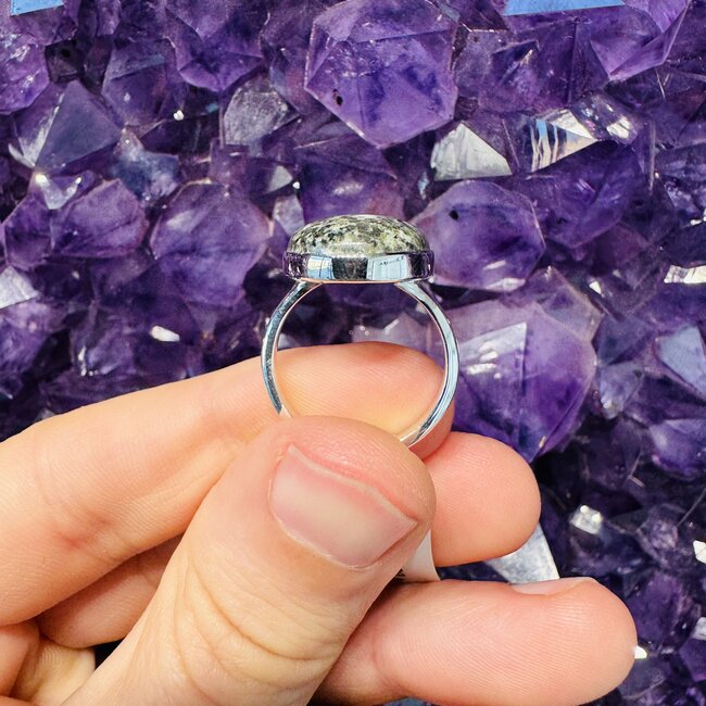 Stonehenge Preseli Bluestone Large Oval - Size 8 Sterling Silver