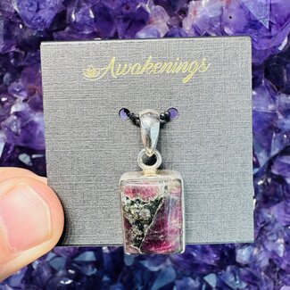 Eudialyte Pendant Rectangle Sterling Silver