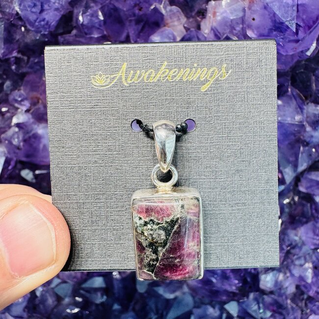 Eudialyte Pendant Rectangle Sterling Silver