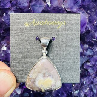 Tiffany Stone (Bertrandite) Pendant - Triangle Sterling Silver