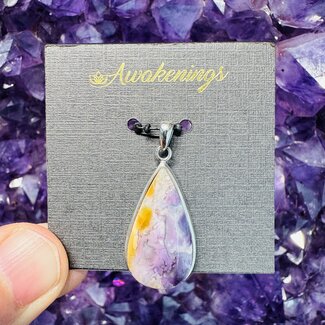 Tiffany Stone (Bertrandite) Pendants - Teardrop Pear Bezel Set - Sterling Silver