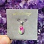 Ruby Zoisite Necklace & Pendant Oval 18"- Sterling Silver