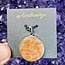Golden Confetti Sunstone Pendant - Round - Sterling Silver