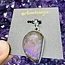 Purple Labradorite Pendant - 'Half Circle' Sterling Silver