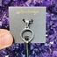 Schorl Black Tourmaline Pendant - Rough Point Circle - Sterling Silver