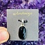 Black Onyx Pendant - Oval Faceted - Sterling Silver