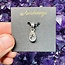 White Hyalite Pendant - Teardrop Pear - Sterling Silver
