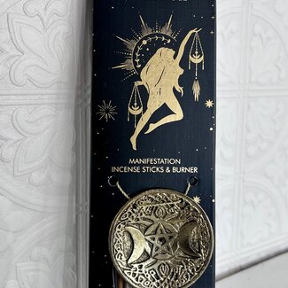 Divine Goddess (Jasmine & Oud) Incense with Burner - 20 Sticks 25g - PureWorks