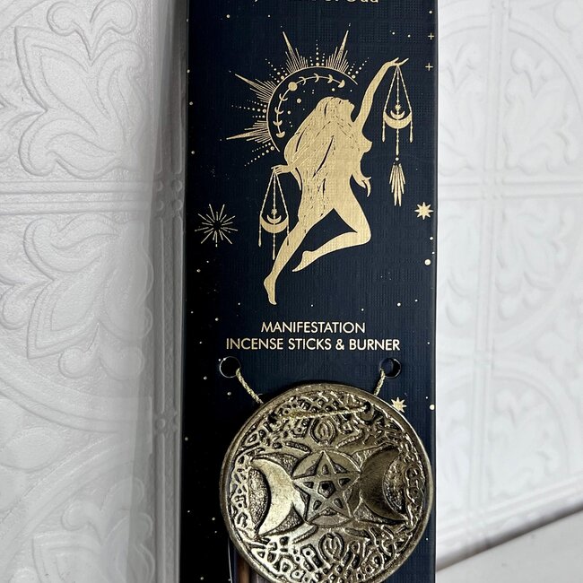 Divine Goddess (Jasmine & Oud) Incense with Burner - 20 Sticks 25g - PureWorks
