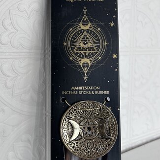 Eye of Providence (Sage & White Tea) Incense with Burner - 20 Sticks 25g - PureWorks