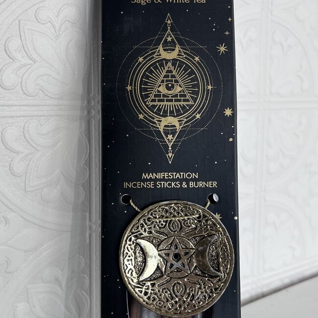Eye of Providence (Sage & White Tea) Incense with Burner - 20 Sticks 25g - PureWorks