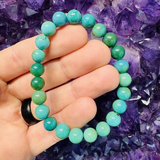 Peruvian Gem Silica (Chrysocolla Chalcedony) Bracelets - 8mm
