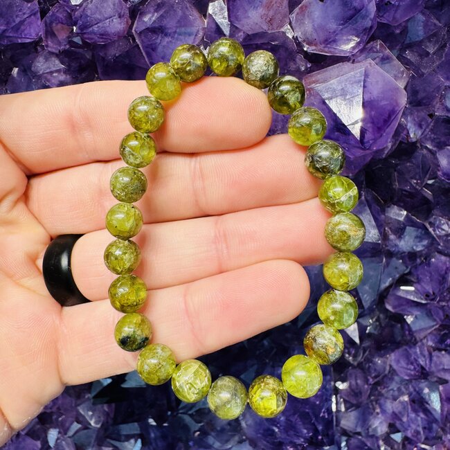 Green Peridot Bracelets - 8mm
