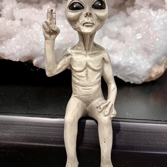 Alien Statue Figurine - Outer Space Alien, Martian Decoration