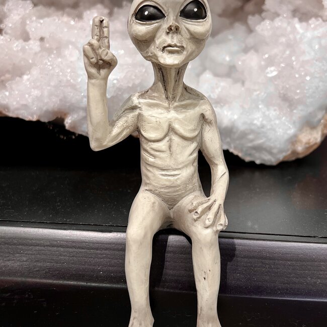 Alien Statue Figurine - Outer Space Alien, Martian Decoration