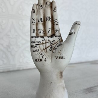 Palmistry Hand Statue with Lines - Decor, Palm Hand Sculpture