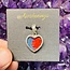 Dark Blue & Red Butterfly Pendant - Heart - Sterling Silver Emerge Collection