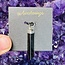 Black Tourmaline (Schorl) Pendant - Triangle Long - Sterling Silver