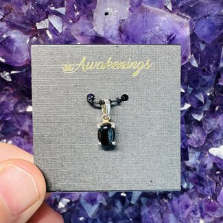 Black Onyx Pendants - Oval Prong Claw Set - Sterling Silver