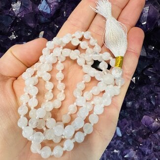 Rainbow Moonstone Japa Malas - Prayer Japamala Chanting Meditation 108 Beads Necklace & Tassel Rainbow Moonstone Japa Malas - Prayer Japamala Chanting Meditation 108 Beads Necklace & Tassel