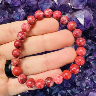 Pink Thulite Bracelets (Norwegian) - 8mm
