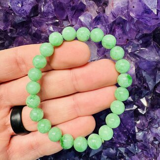 Green Angelite Bracelets (AAA Grade) - 8mm