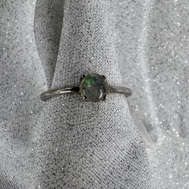 Ethiopian Opal Rings - Size 4 Round - Sterling Silver